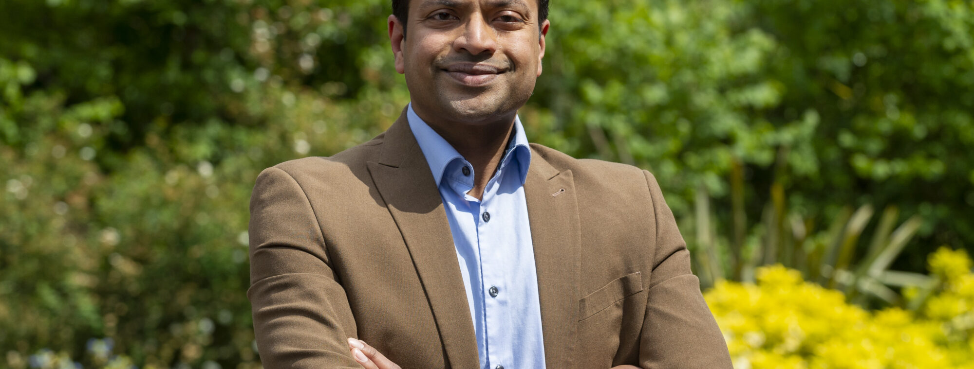 Man with his arms crossed