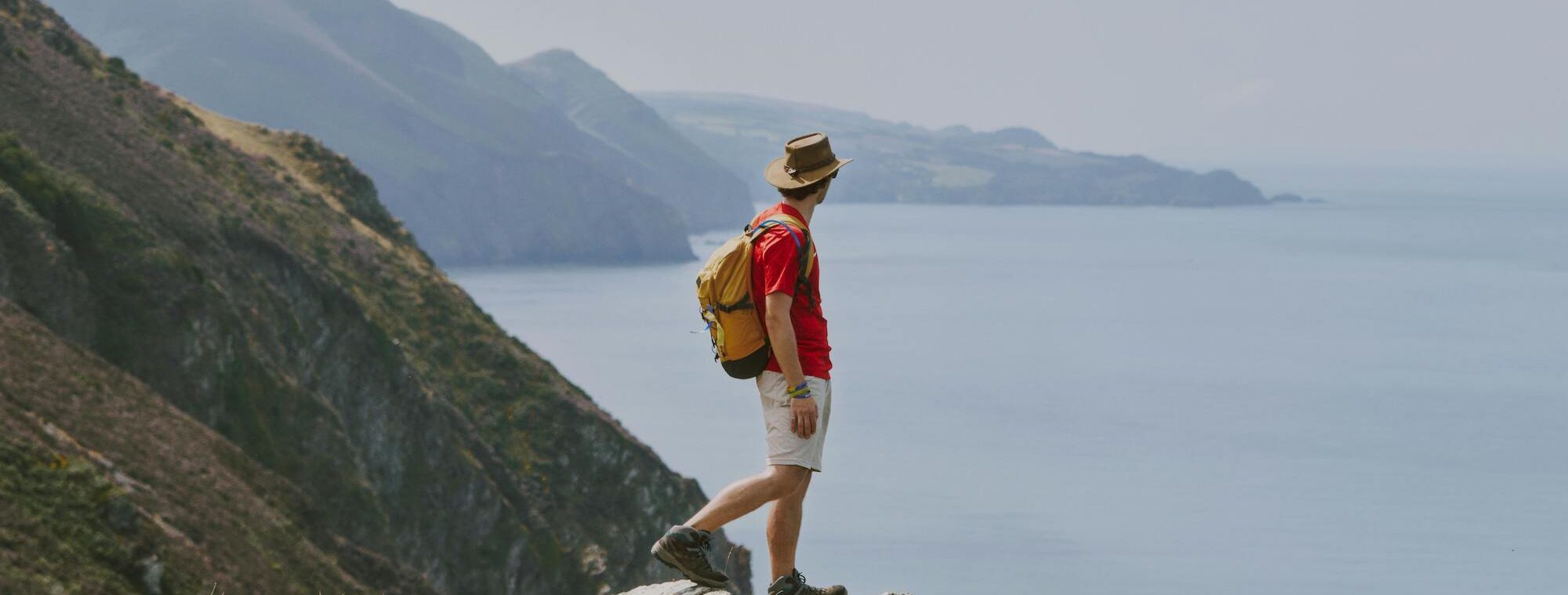 man on a cliff top